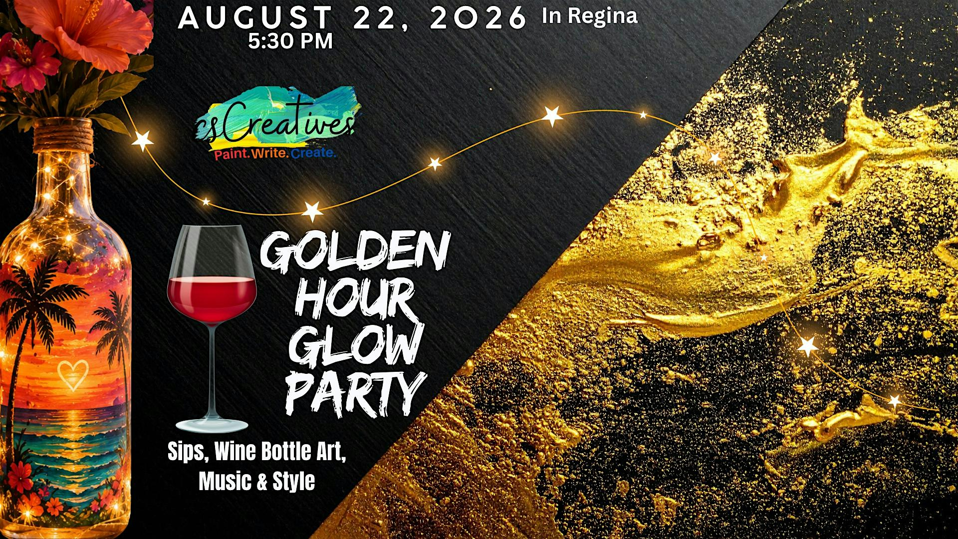 Golden Hour Glow Paint Party Regina | Pumpjacks Cathedral - Regina
