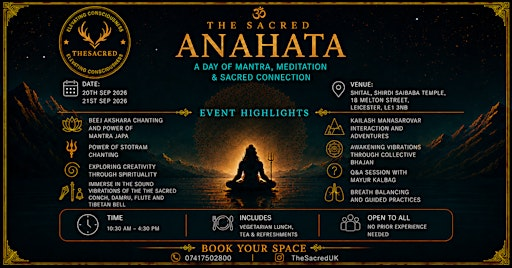 TheSacred Anahata - A Day of Mantra, Meditation & Sacred Connection | 18 Melton St