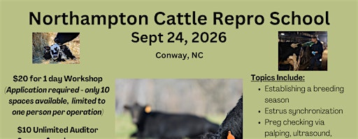 Northampton Cattle Reproduction School | N.C. Cooperative Extension - Northampton County Center