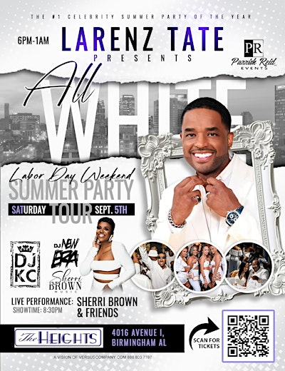 Larenz Tate "All White" Summer Tour Party- Birmingham | The Heights Event and Entertainment Center