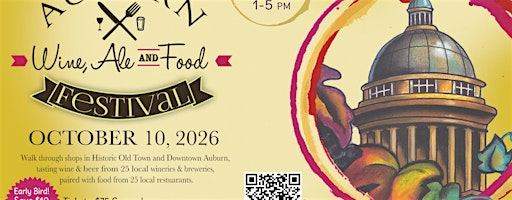 Auburn Wine, Ale & Food Festival 2026 | Auburn