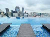 Amazing sunset pool view