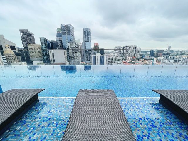Amazing sunset pool view