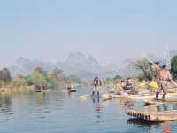 cruising down the Li river 