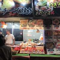 night market แถวถนน Kawaguchiko