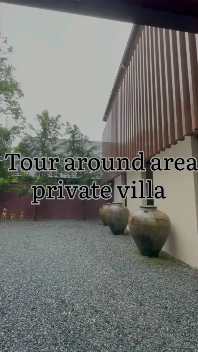 Touring around the private villa