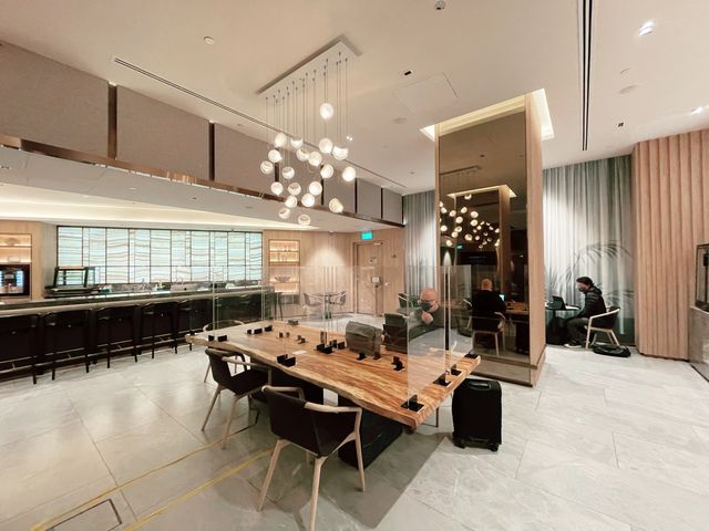 Travellers’ lounge outside Terminal 1