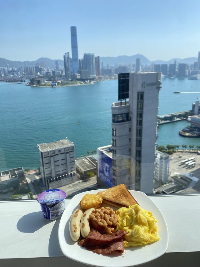 享受維港景色 房內慢慢嘆早餐🥣