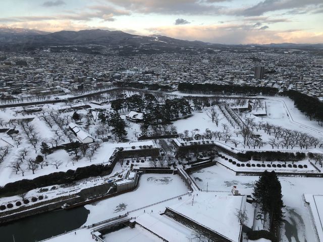 มาชิลชมวิวสวนมุมสูงจาก Goryokaku Tower
