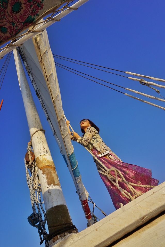 【Travel around the 🌍 world】Egypt 🇪🇬. Aswan Felucca on the Nile River.