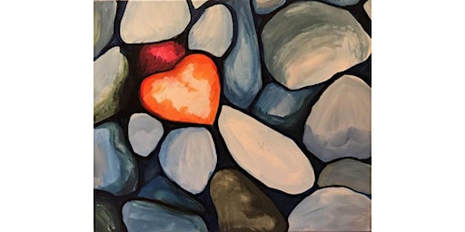 Heart shaped Rock paint and sip painting event at Drink EEZY Wines | 11225 Trade Center Drive, Rancho Cordova, CA, USA