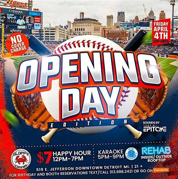Tigers opening Day / After party ❗️❗️❗️ | Sloppy Crab Restaurant