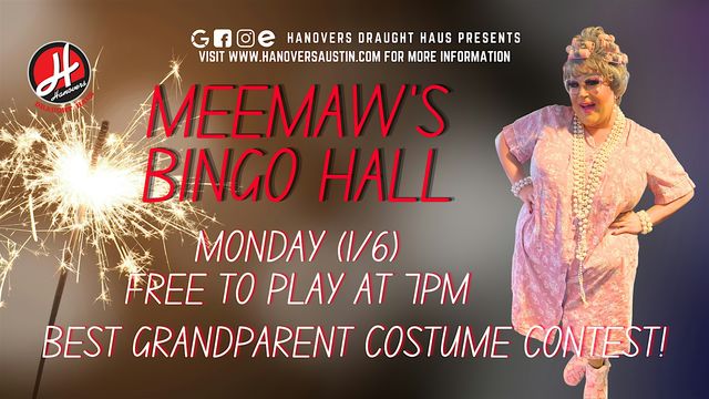Meemaw's Drag Bingo Hall @ Hanovers Pflugerville | Hanovers Draught Haus