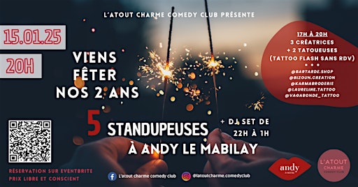 Les 2 ans de l'Atout Charme Comedy Club | Andy Le Mabilay