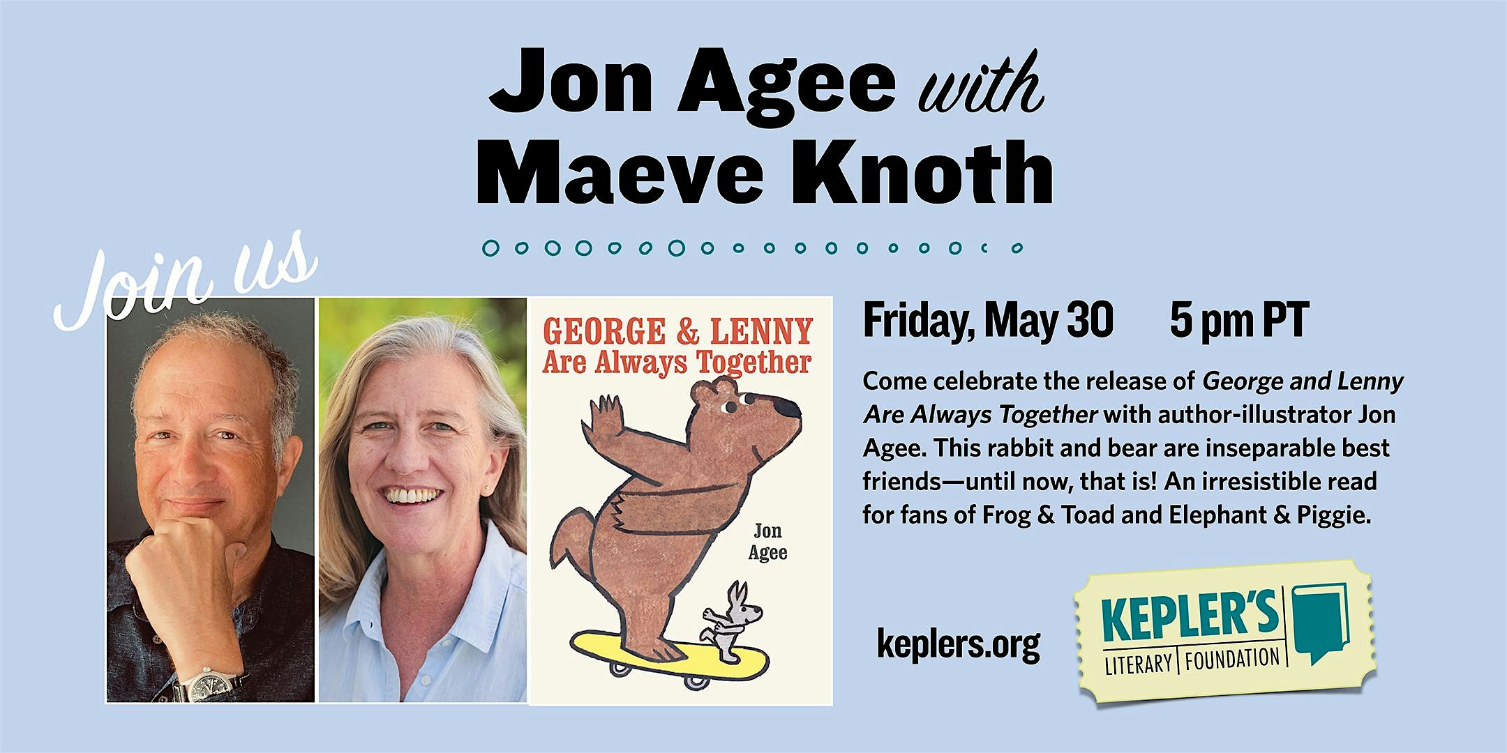 Jon Agee with Maeve Knoth | Kepler's Books