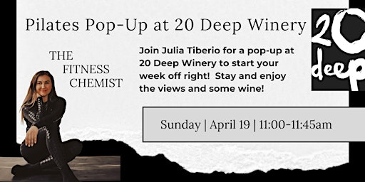 Pilates Pop-Up at 20 Deep Winery | 20 Deep Winery