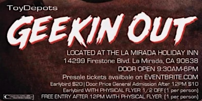 Geekin Out 8/8/26 | Holiday Inn La Mirada, an IHG Hotel