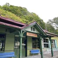 北海道　神居古潭のSL列車