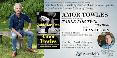 Amor Towles discussing TABLE FOR TWO with Dean Nelson | Brown Chapel - Point Loma Nazarene University