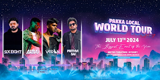 Pakka Local World Tour Sydney | Metro Theatre