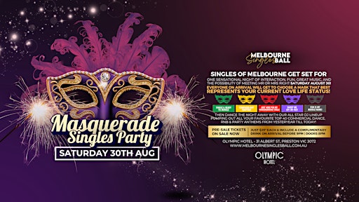 Masquerade Singles Party at the Olympic Hotel, Preston! | Olympic Hotel