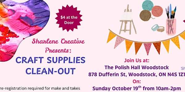 Craft Supplies Clean-Out Market | Woodstock Polish Hall