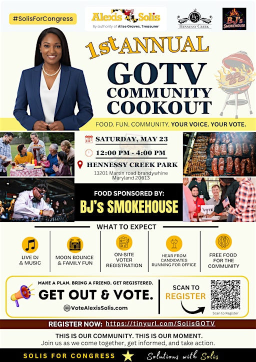 Solis for Congress Presents: 1st Annual GOTV Community Cookout | 13201 Martin Rd