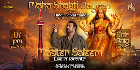 Maha Shakti Jagran - Master Saleem | Hindu Sabha Mandir