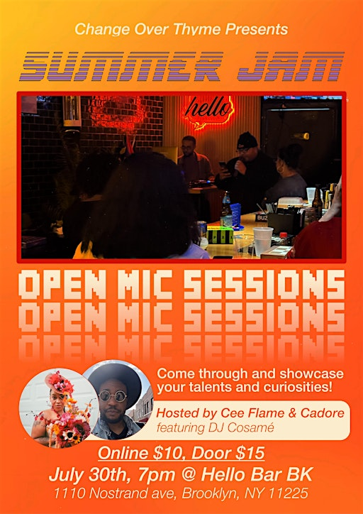 Summer Jam - Open Mic | Hello Bar BK