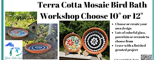 Sanford Mosaic Bird Bath workshop @ Crazy Vines Winery | Crazy Vines Winery