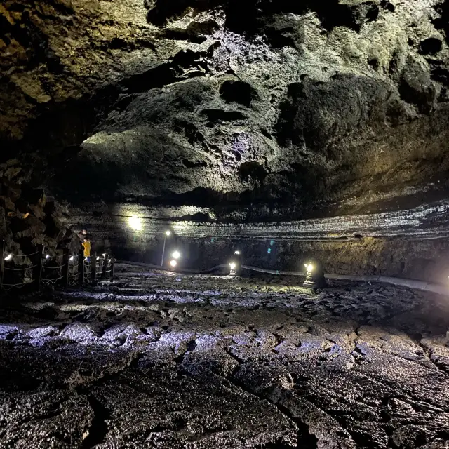 Huge cave formed by lava(Manjanggul)