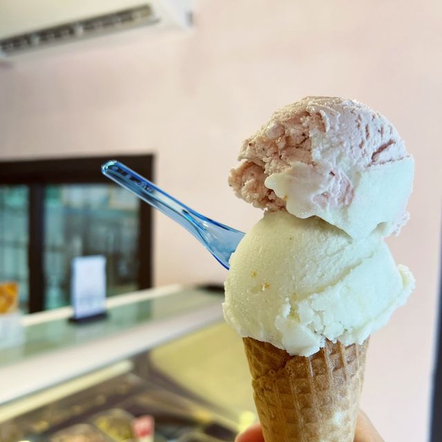 粉紅拍照網美店｜小鹿義式冰淇淋｜少女心噴發