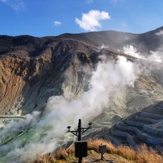 箱根景點:大涌谷-硫磺沸騰火山山谷
