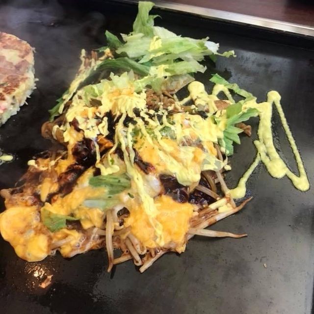 Okonomiyaki in Hamamatsu Japan😋