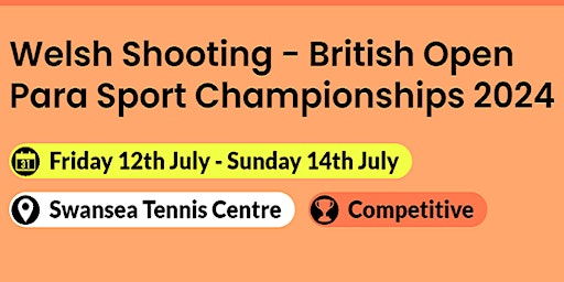 Welsh Shooting - British Open Para Sport Championships 2024 | Swansea Tennis Centre