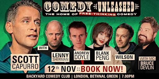 Scott Capurro, Andrew Doyle, Lenny Sherman at Comedy Unleashed (London) | Backyard Comedy Club
