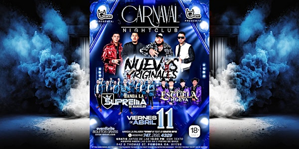 Friday Night Abril 11 - Banda, Norteño, y Reggaeton | Carnaval Nightclub