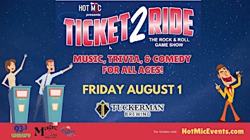 Ticket2Ride Audience Interactive Rock & Roll Comedy Game Show in Conway | Tuckerman Brewing