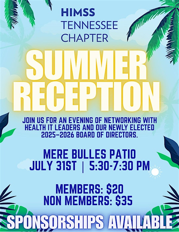 TN HIMSS Summer Reception | Mere Bulles Restaurant & Events
