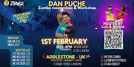DAN PUCHE MASTERCLASS & WORKSHOP - ADDLESTONE UK | Addlestone Community Centre