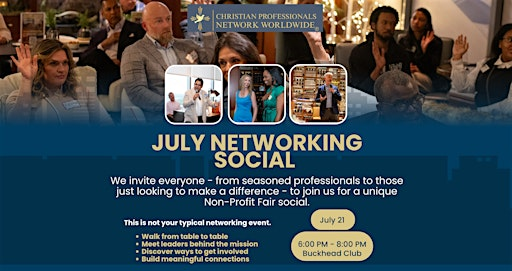 Christian Professionals July Networking Social: Non-Profit Fair | Buckhead Club