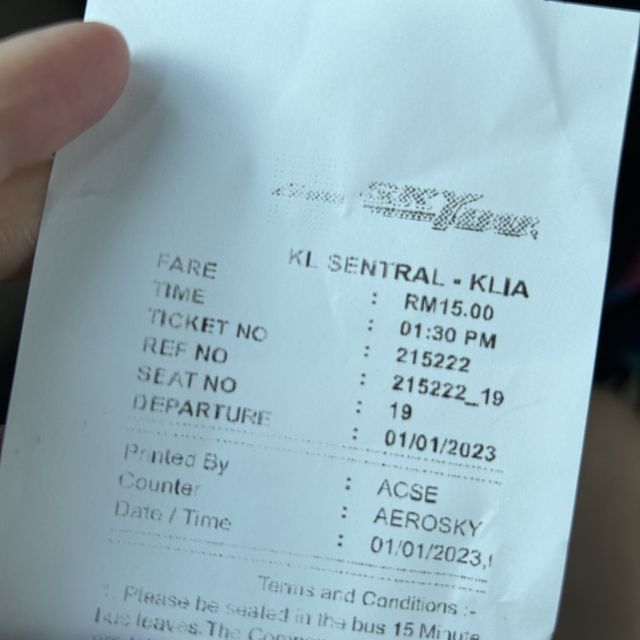 KL Sentral to KLIA by shuttle bus KL Sentral to KLIA by shuttle bus