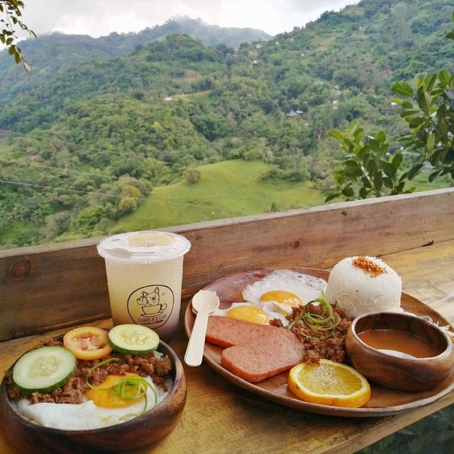 Enjoying Mountainview Breakfast in Cebu