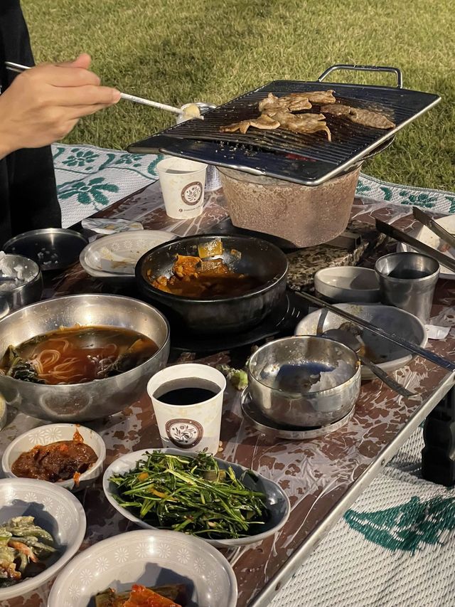 < 남양주 맛집 > 잔디밭 돗자리 위에서 먹는 멧돼지 고기, 금남 멧돼지 🏕️