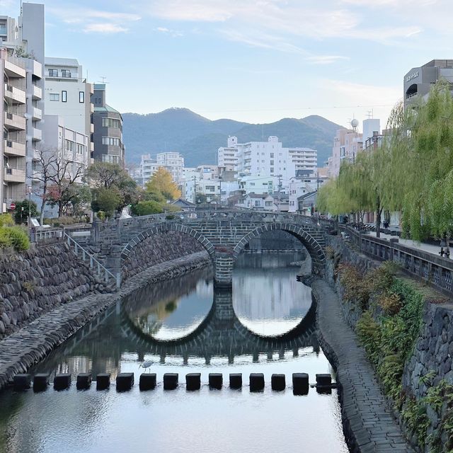 長崎＊ハート♡の石がある観光名所の眼鏡橋