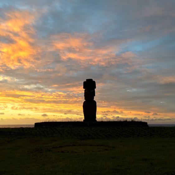 Moai in most remote inhabited island