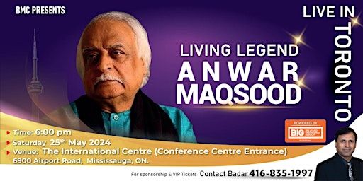 Anwar Maqsood Live in Toronto | The International Centre