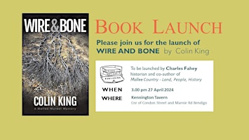 BOOK LAUNCH: Wire and Bone by Colin King | Kennington Tavern