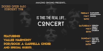 Is This the Real Life...A Cappella Pop/Rock Choir Concert Kamloops | Downtown United Church Kamloops