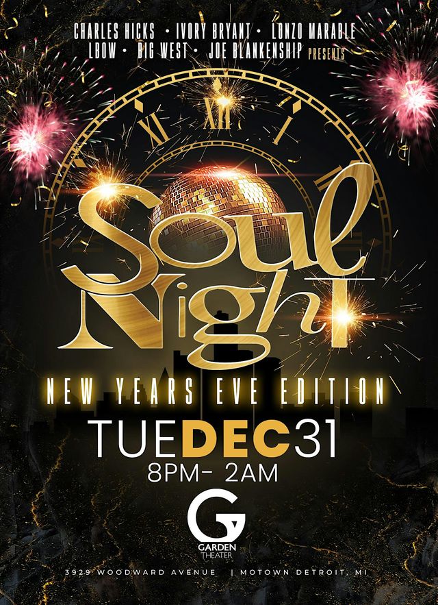 SOUL NIGHT New Years Eve Edition | Garden Theater
